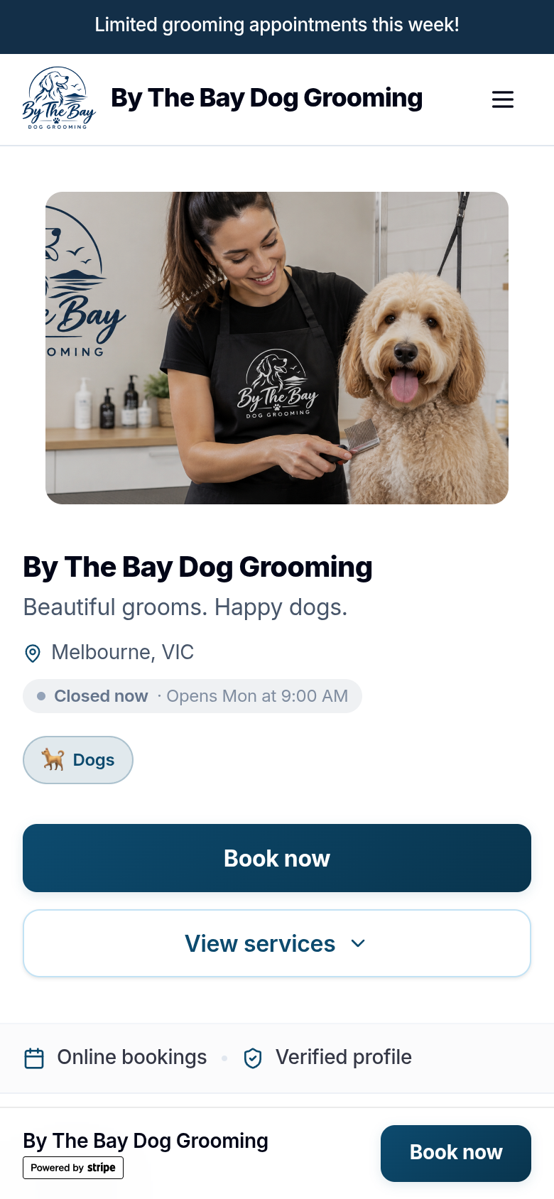 Dog Grooming — mobile view